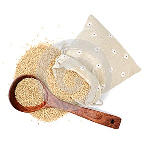 Sunflower, pumpkin, flax and sesame seeds in a bag