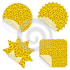 Sunflower retail stickers