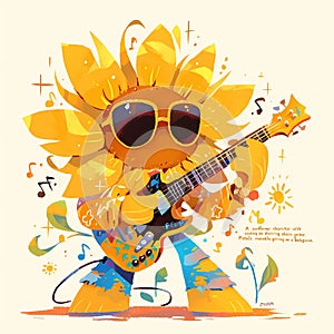 Sunflower Rockstar: A Joyful Euphony of Vibes