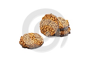 Sunflower seeds gozinaki isolated on white