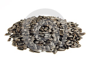 Sunflower seeds isolated on a white background