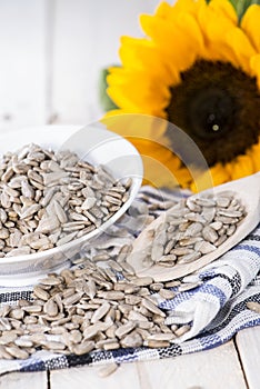 Sunflower Seeds (Macro Shot)