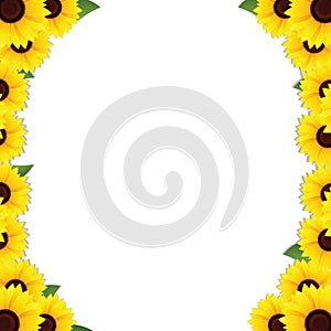 Sunflowers frame borders