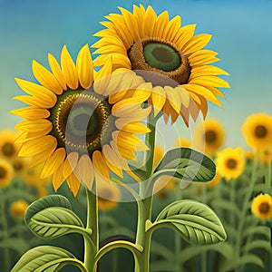 Sunflowers garden