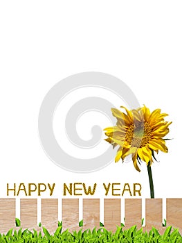 Sunflowers garden Happy New Year