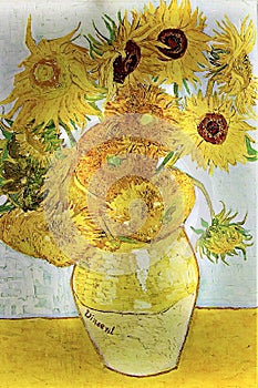 The Sunflowers, painting of Vincent Van Gogh, Dutch Post-Impressionist painter