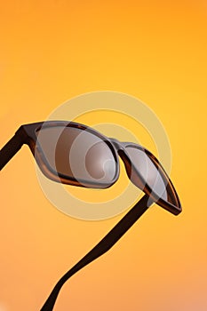 Sunglasess on color background, summer mood