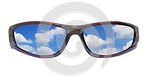 Sunglass and clouds