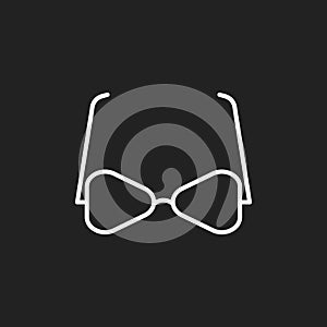 Sunglasse vector icon. Eyewear flat illustration