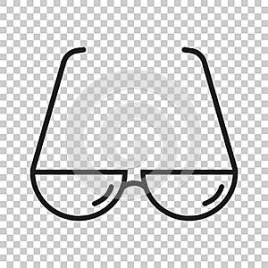 Sunglasse vector icon. Eyewear flat illustration photo