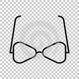 Sunglasse vector icon. Eyewear flat illustration photo