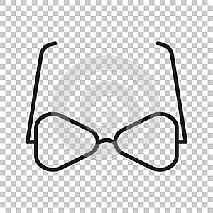 Sunglasse vector icon. Eyewear flat illustration