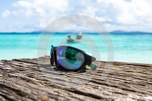 Sunglasses at the beach