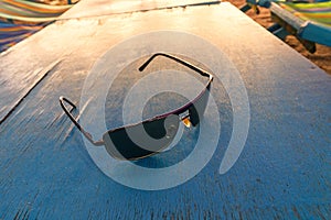 Sunglasses on the beach photo