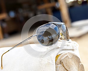 Sunglasses Beach Reflection