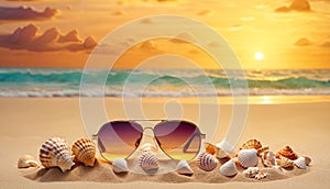 Sunglasses on the beach