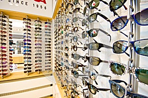 Sunglasses on display