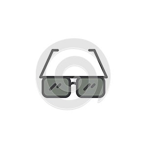 Sunglasses filled outline icon