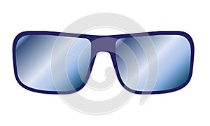 Sunglasses isolated on white background. Glasses symbol. Vector illustration.