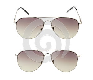 Sunglasses isolated white background without shadow clipping path