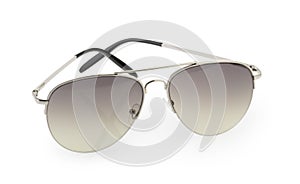 Sunglasses isolated white background without shadow clipping path