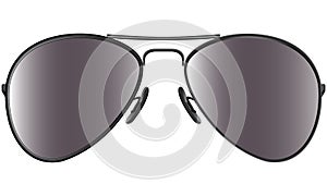 Sunglasses in metal frame aviator model