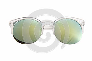 Sunglasses with Multicolor Mirror Lens isolated on white background