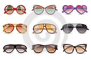 Sunglasses Realistic Set