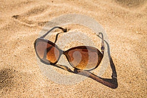 Sunglasses on the sand