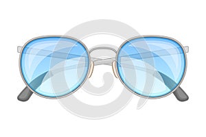 Sunglasses or Shades of Circular Shape as Protective Eyewear Vector Illustration