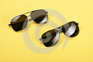 Sunglasses on the yellow