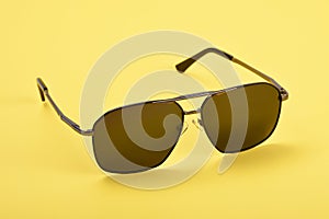 Sunglasses on the yellow