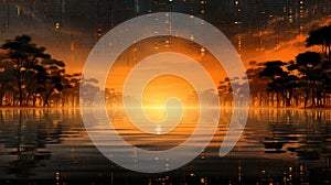 sunglow orange binary photo