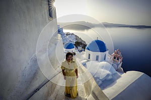 Sunglow over Oia, Santorini