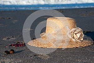 Sunhat on beach