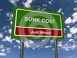 Sunk cost traffic sign