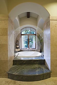 Sunken Marble Bath At Home