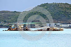 Sunken ship, st martin