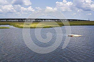 Sunken Truck & Grand Isle Bridge, Louisiana