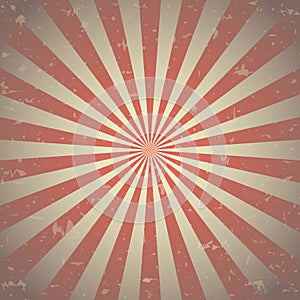 Sunlight abstract background. Red and beige burst background. Vector illustration