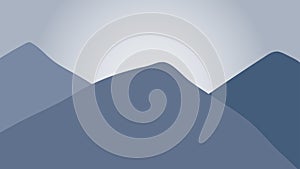 Sunlight behind the mountain