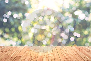Sunlight and bokeh nature background