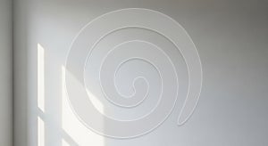 Sunlight Casting Geometric Shadows on a Plain White Wall window shadow