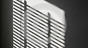 Sunlight Casting Shadow Patterns Through Window Blinds