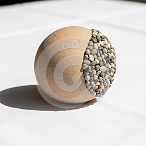 Sunlight casts a shadow enhancing its three dimensional form