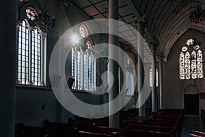 Sunlight in church