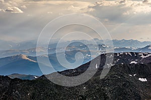 Sunlight On Colorado Mountains