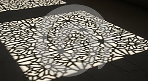 Intricate Geometric Shadow Pattern on Floor