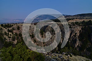 Sunlight creek Bridge on the chief Joseph scenic byway near Cody Wyoming photo