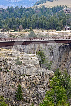 The Sunlight Creek Bridge is the highest bridge near Cody, Wyoming, USA photo